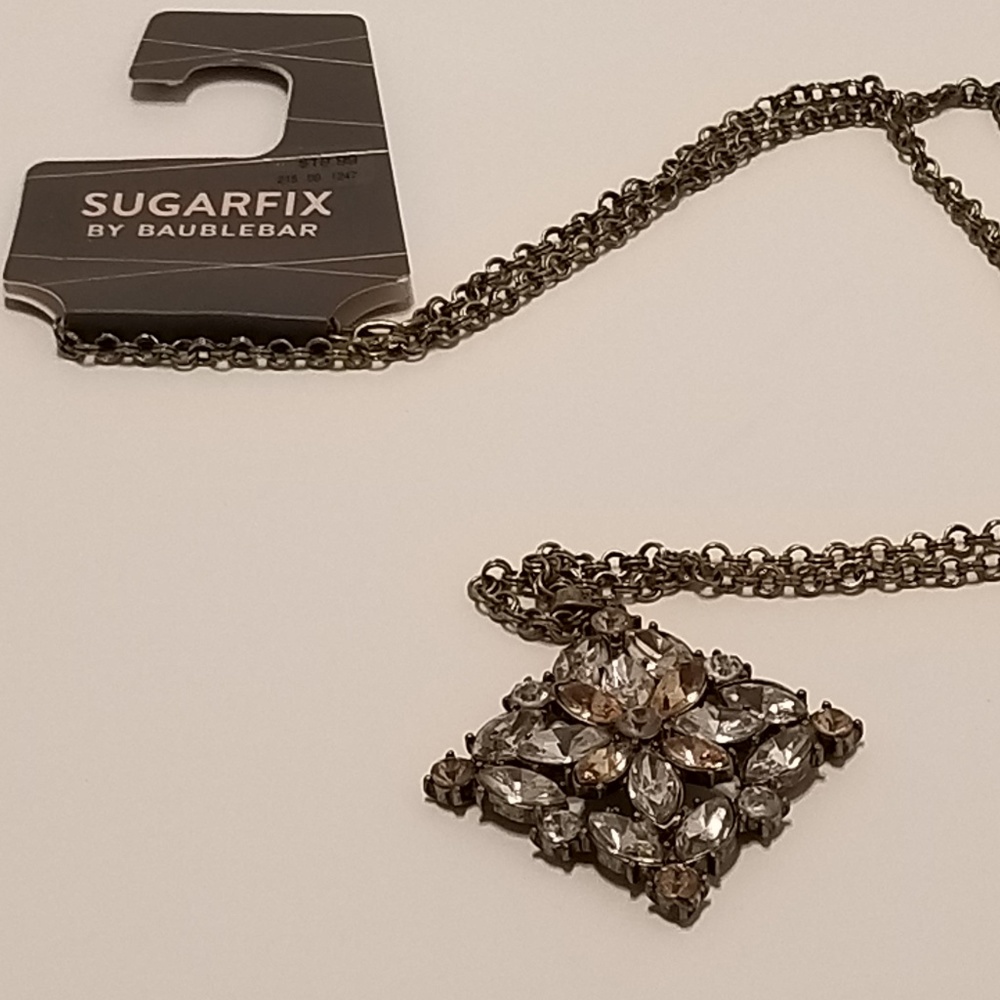 Baublebar Floral Square Statement Necklace